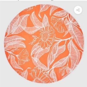 Summer and rose round towel